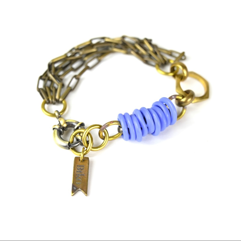 Biko Blue Loop Chain Bracelet